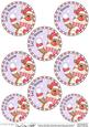 Xmas Rudolph Round Christmas Gift Tags