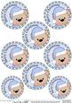 Xmas Livvy Bear Round Christmas Gift Tags