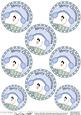 Xmas Snowman Round Christmas Gift Tags
