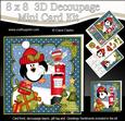 8x8 Xmas Pip Penguin's Letter Mini Kit 3D Decoupage