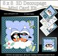 8x8 Xmas Pip Penguin Love Mini Kit 3D Decoupage