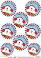 Xmas Snowman Round Christmas Gift Tags