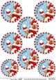 Xmas Rudolph Round Christmas Gift Tags