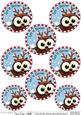 Xmas Little Hoot Owl Round Christmas Gift Tags
