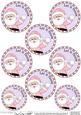 Xmas Santa Round Christmas Gift Tags