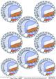 Xmas Bobbin Robin Round Christmas Gift Tags