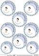 Xmas Snowman Round Christmas Gift Tags