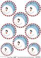 Xmas Snowman Round Christmas Gift Tags