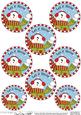 Xmas Snowman Round Christmas Gift Tags