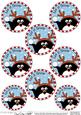 Xmas Pip Penguin Round Christmas Gift Tags