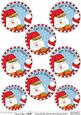 Xmas Snowman Round Christmas Gift Tags