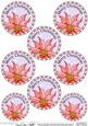 Xmas Poinsettia Round Christmas Gift Tags