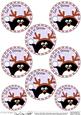 Xmas Pip Penguin Round Christmas Gift Tags