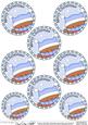 Xmas Bobbin Robin Round Christmas Gift Tags