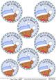 Xmas Bobbin Robin Round Christmas Gift Tags