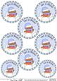 Xmas Bobbin Robin Round Christmas Gift Tags
