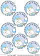 Xmas Snowman Round Christmas Gift Tags
