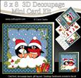 8x8 Xmas Pip Penguin Love Mini Kit 3D Decoupage