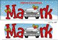 Large Dl Xmas Mark Sports Car 3D Decoupage