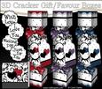 3D Black & Bright Love Hearts Cracker Gift Favour Boxes