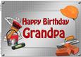 A4 Birthday Grandpa Handyman Tools Card Topper