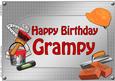 A4 Birthday Grampy Handyman Tools Card Topper
