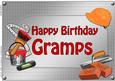 A4 Birthday Gramps Handyman Tools Card Topper