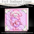 8 x 8 Bonbon Poodle Dog Easter Egg Scalloped Corner Kit