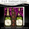8 x 8 His & Hers Champers Chocs & Roses Scalloped Corner Kit