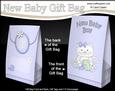 3D New Baby Boy Kitty Kat Gift Bag Mini Kit
