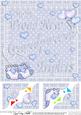 8 x 8 New Baby Grandparents of Triplets Scalloped Corner