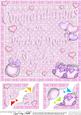 8 x 8 New Baby Triplets Scalloped Corner