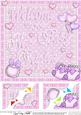 8 x 8 New Baby Triplets Scalloped Corner