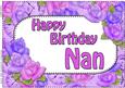 A4 Birthday Nan Time for Roses Card Topper