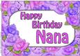 A4 Birthday Nana Time for Roses Card Topper