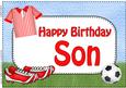 A4 Birthday Son Football Card Topper
