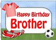 A4 Birthday Brother Football Card Topper