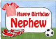 A4 Birthday Nephew Football Card Topper