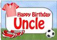 A4 Birthday Uncle Football Card Topper
