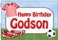 A4 Birthday Godson Football Card Topper