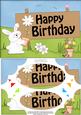 A5 Little Bunny Birthday Scallop Corners & Pyramage