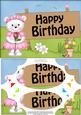 A5 Teddy Tess Birthday Scallop Corners & Pyramage