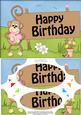 A5 Chunky Monkey Birthday Scallop Corners & Pyramage