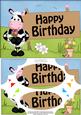 A5 Milly Moo Cow Birthday Scallop Corners & Pyramage