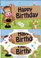 A5 Gigi Horse Birthday Scallop Corners & Pyramage