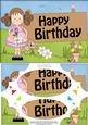 A5 Girlz Zoe Birthday Scallop Corners & Pyramage