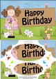 A5 Girlz Zoe Birthday Scallop Corners & Pyramage