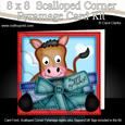 8 x 8 Gi Gi the Horse's Present Scalloped Corner Kit