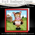 8 x 8 Gi Gi the Horse's Cake Scalloped Corner Kit