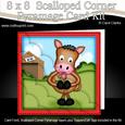8 x 8 Gi Gi the Horse's Rose Scalloped Corner Kit